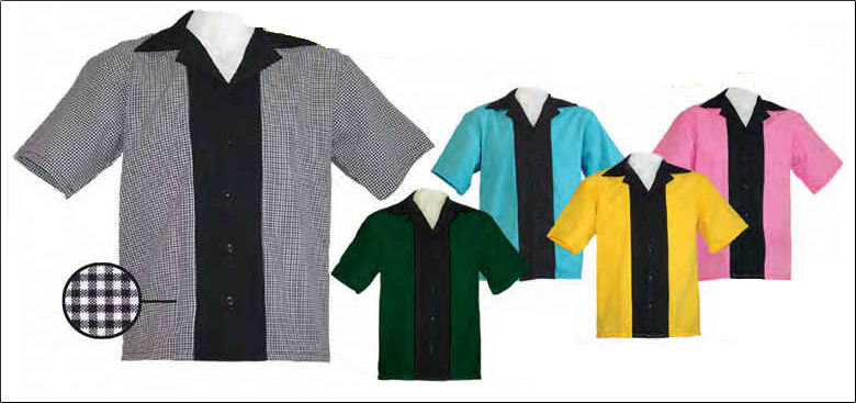 NEW Vintage Rockabilly REV 60S Style Bowling Shirt