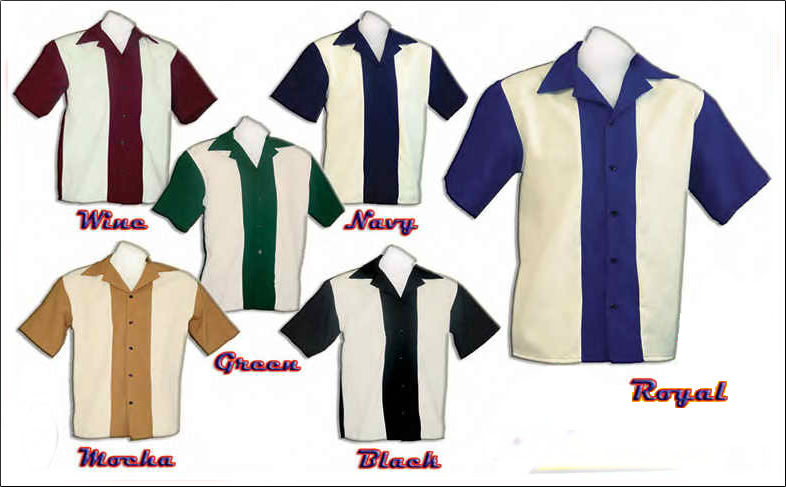 NEW Vintage Rockabilly ROC 80S Style Bowling Shirt